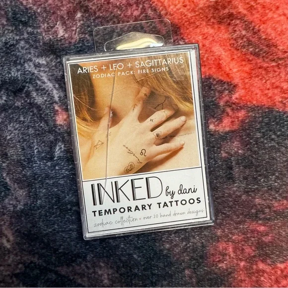💜 Inked by Dani Temporary Tattoos Zodiac Pack: Fire Signs - NWT - Picture 2 of 3